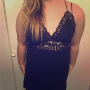 Pink by Victoria Secret lace and crochet dress